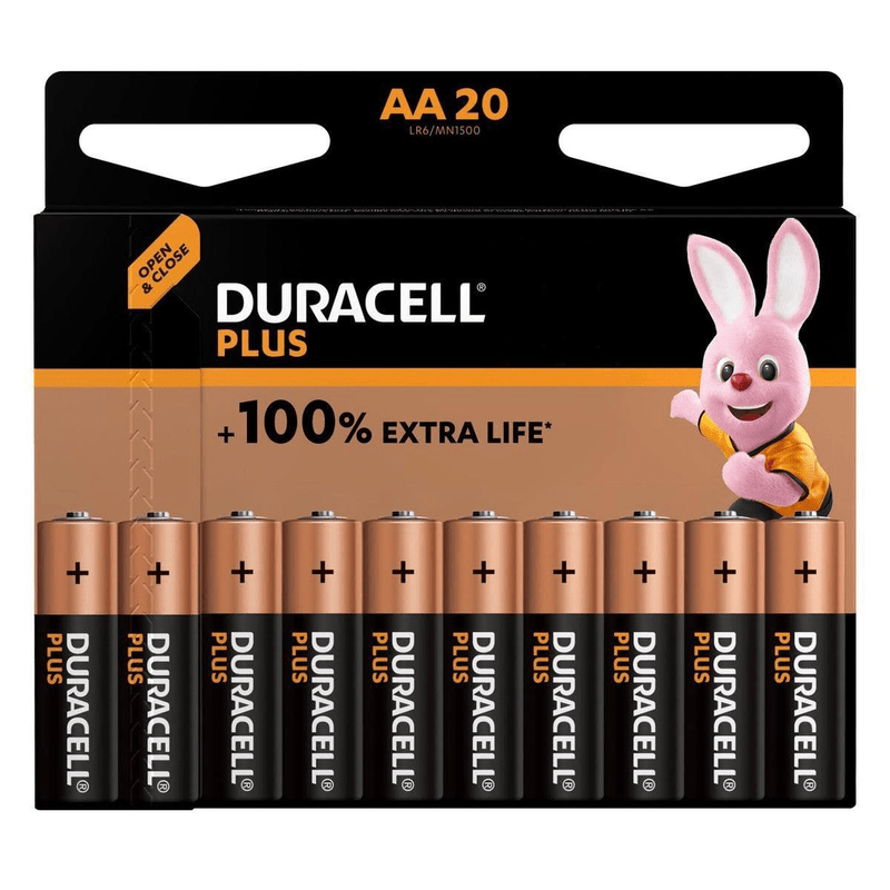 Duracell Plus AA Alkaline Batteries 20-pack 141063