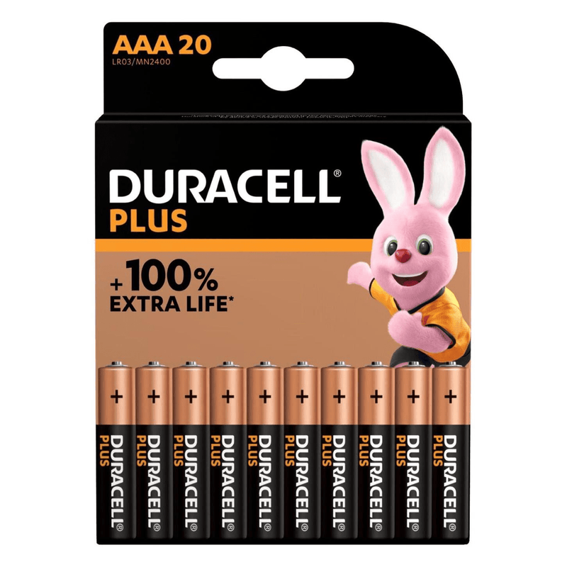 Duracell Plus AAA Alkaline Batteries 20s 10-pack 141094