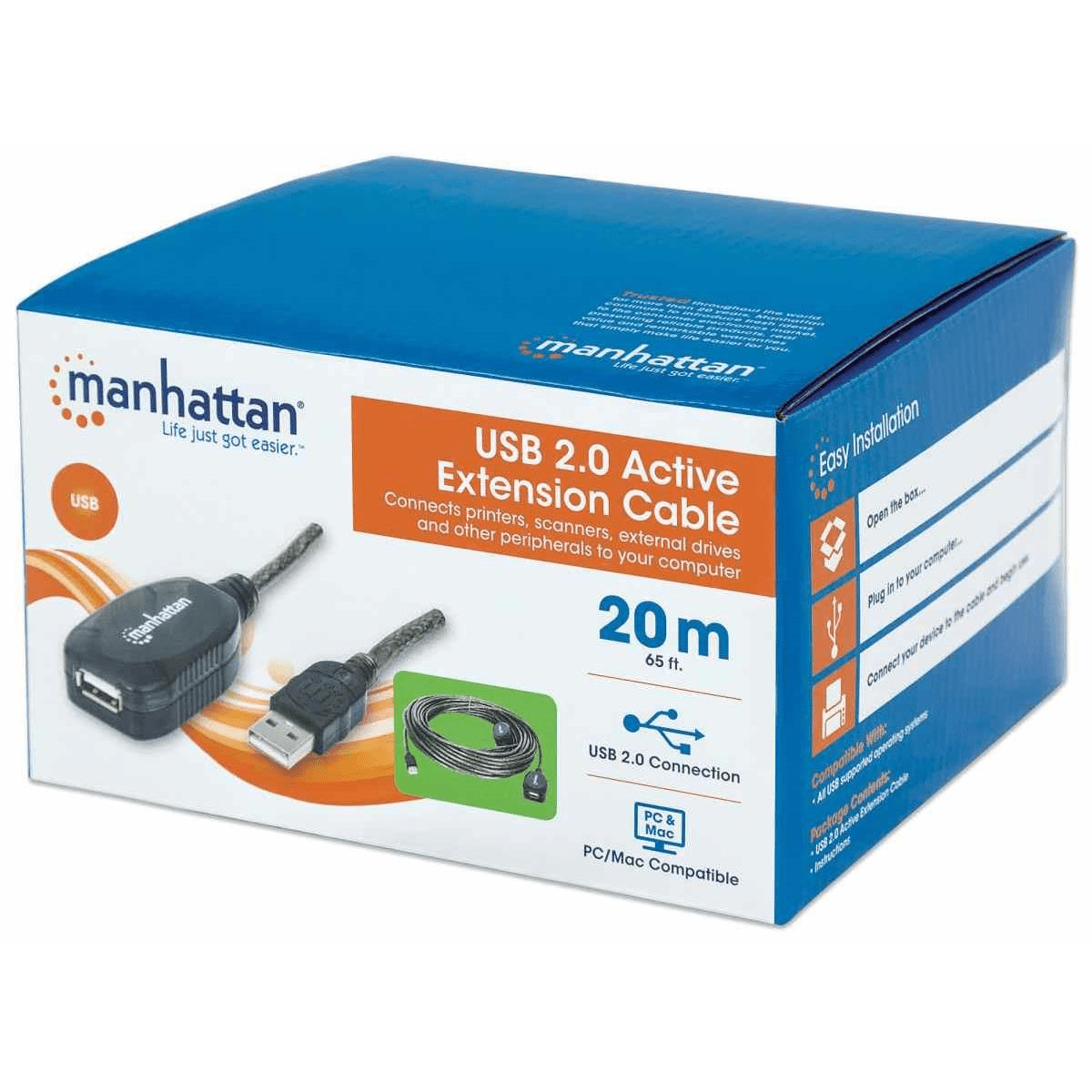 Manhattan 20m Hi-Speed USB Active Extension Cable 150958