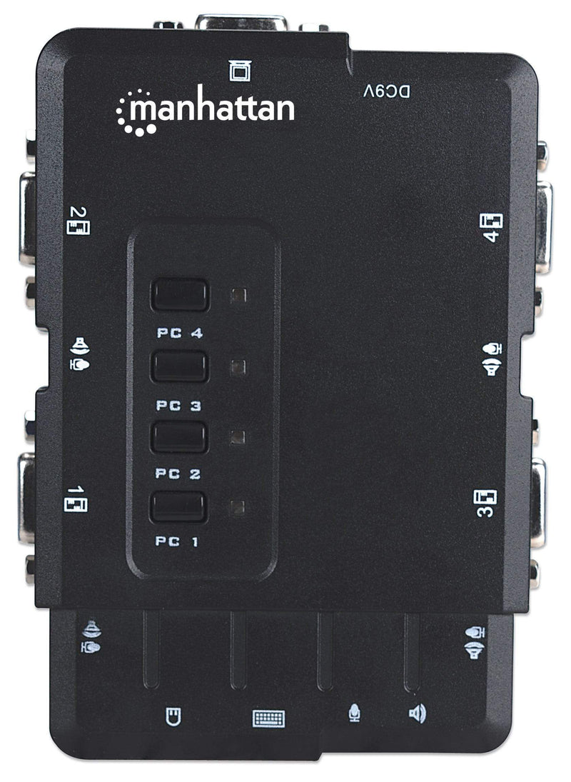 Manhattan 4-port Compact KVM Switch 151269
