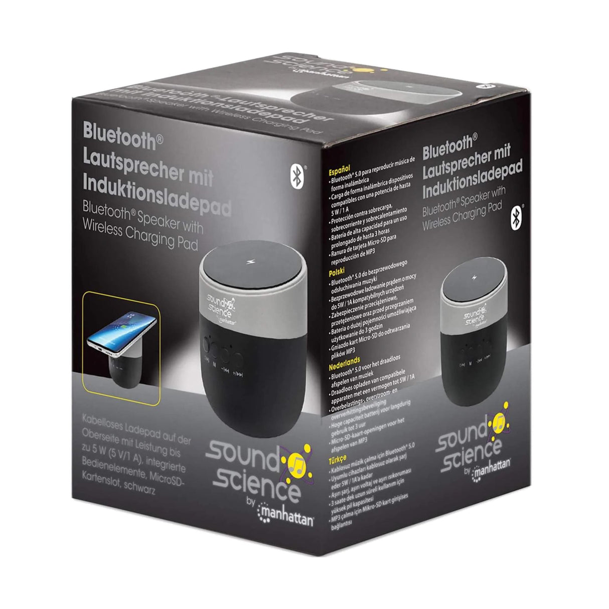 Manhattan Metallic Bluetooth Speaker with Wireless Charging Pad 165051