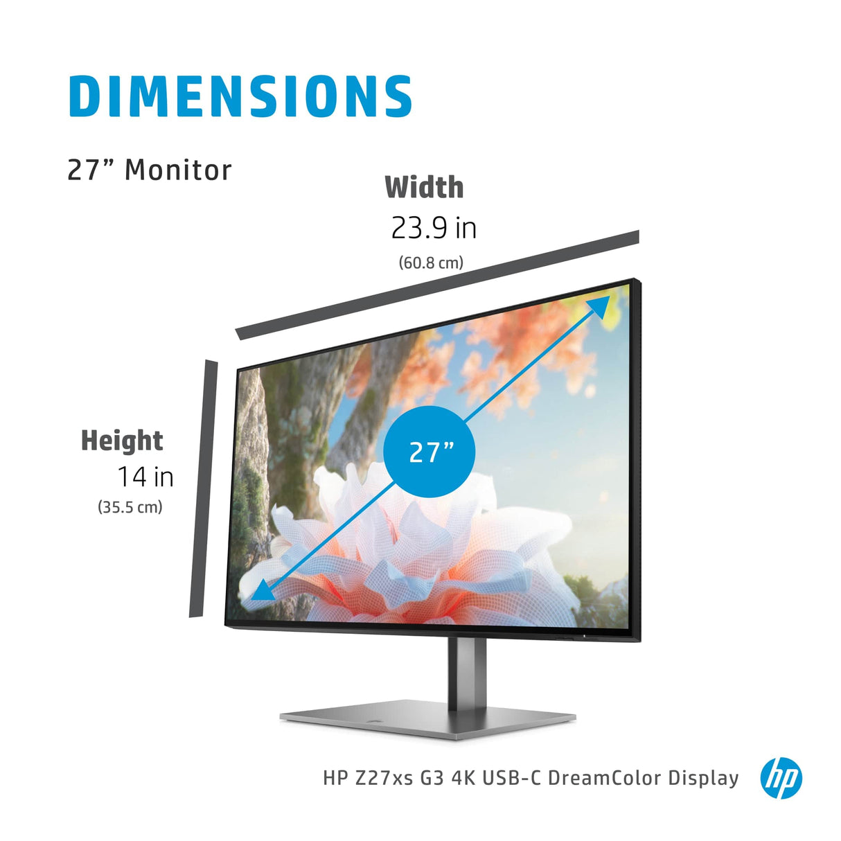 HP Z27xs G3 27 3840 x 2160p 4K UHD 16:9 60Hz 14ms IPS LED Monitor 1A9M8AA