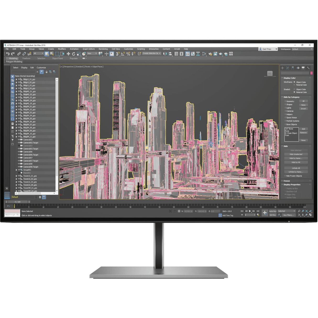 HP Z27u G3 27-inch 2560 x 1440p QHD 16:9 60Hz 5ms IPS LED Monitor 1B9X2AA