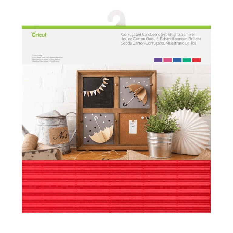 Cricut Corrugated Cardboard Sampler 30x30cm 20-pack Brights 2004069