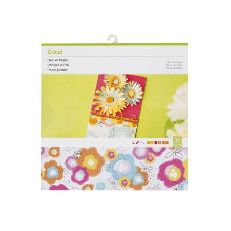 Cricut Deluxe Paper Vibrant Flowers 30x30cm 10-sheets 2004409