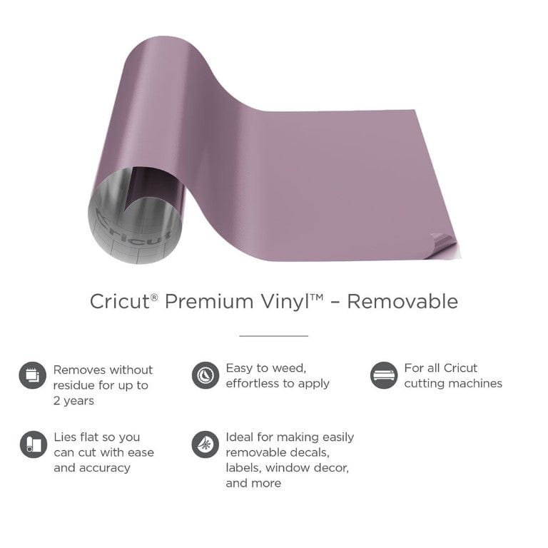 Cricut Premium Vinyl Removable 30x122cm 1-sheet Lavender 2005143