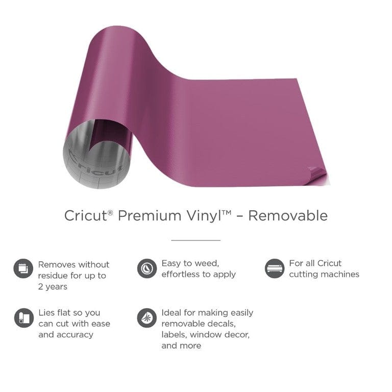 Cricut Premium Vinyl Removable 30x122cm 1-sheet Lipstick 2005147