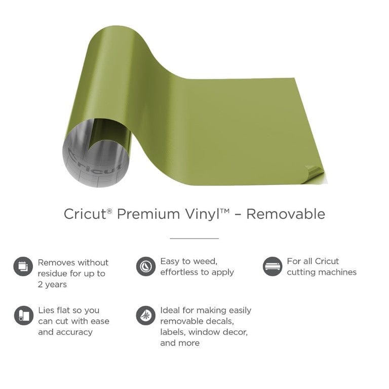 Cricut Premium Vinyl Removable 30x122cm 1-sheet Lemongrass 2005152