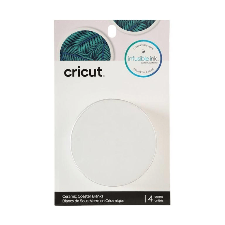 Cricut 4-pack Infusible Ink Round Ceramic Coasters 91cm White 2006582