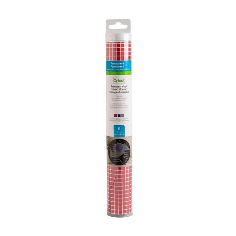Cricut Premium Vinyl 30x122cm 1-sheet Mosaic Holographic Cherry Circles 2007036
