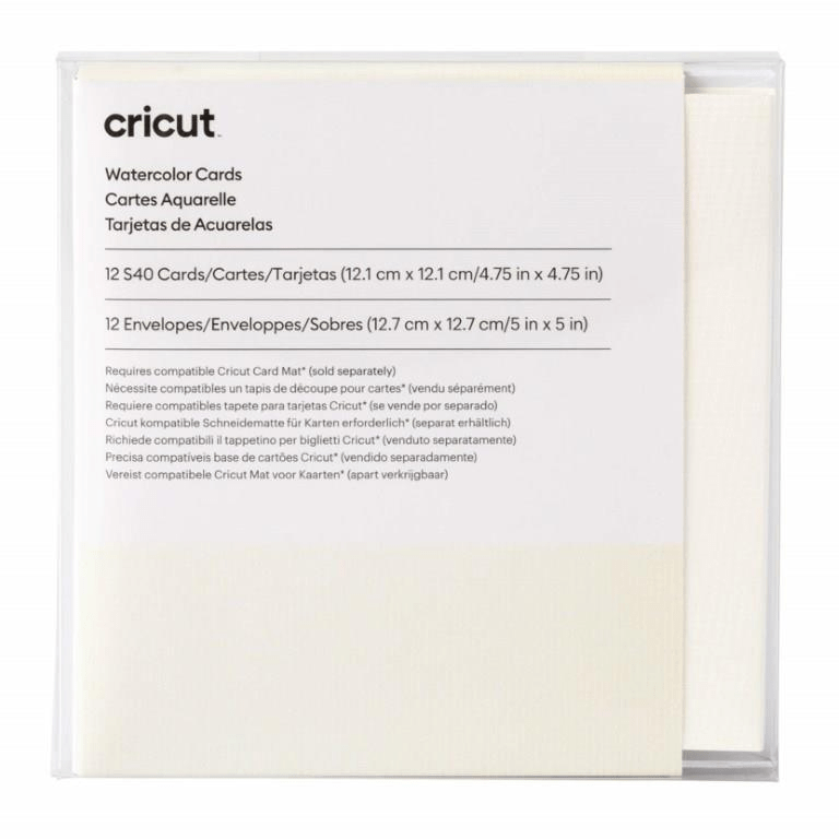 Cricut S40 12-pack Watercolour Cards White 2009986