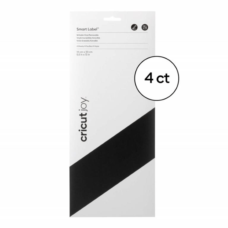 Cricut Joy Removable Smart Writable Vinyl 14x33cm 4-sheet Black 2010002