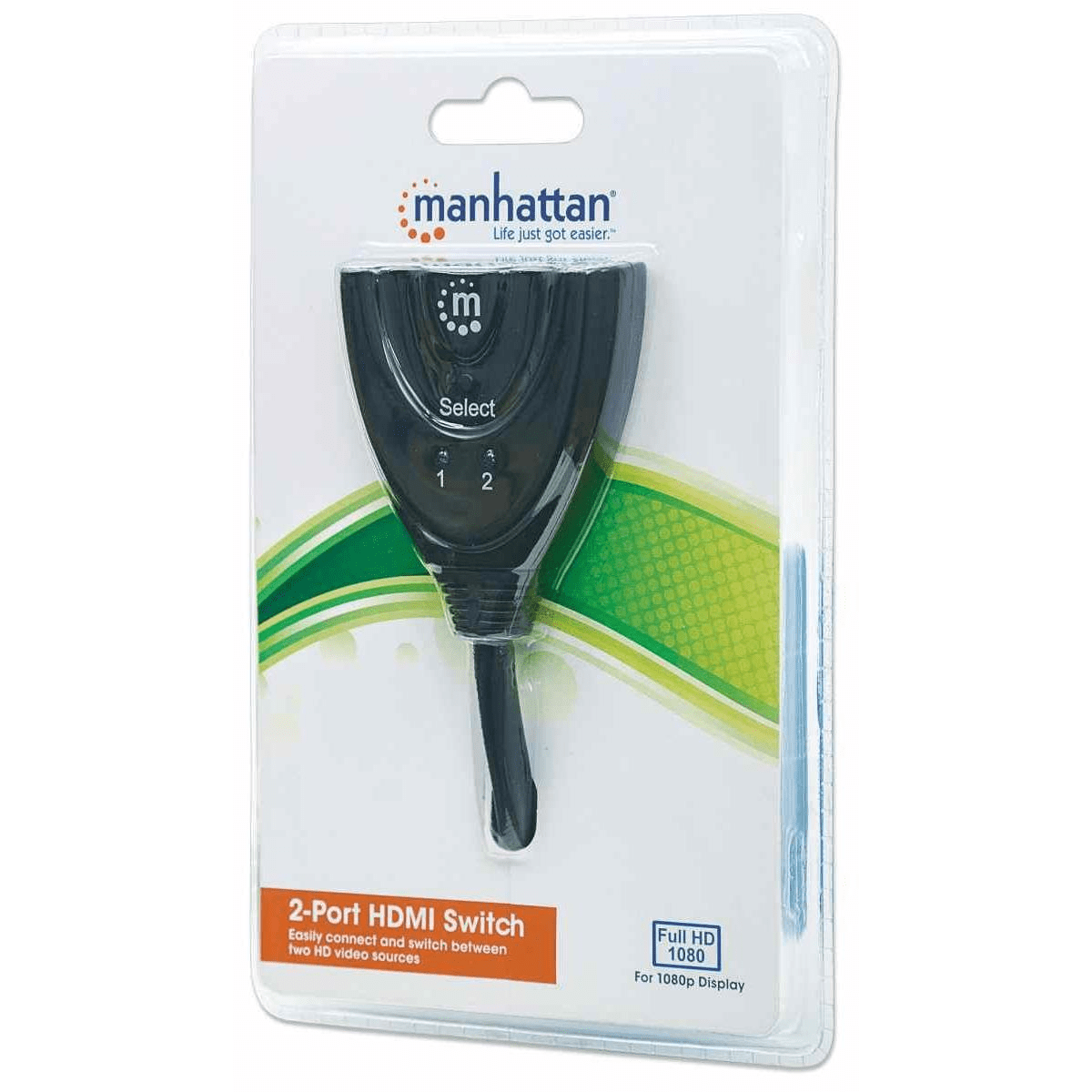 Manhattan 1080P 2-port HDMI Switch 207416