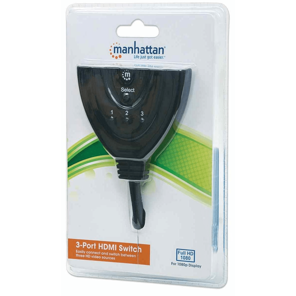 Manhattan 1080P 3-port HDMI Switch 207423