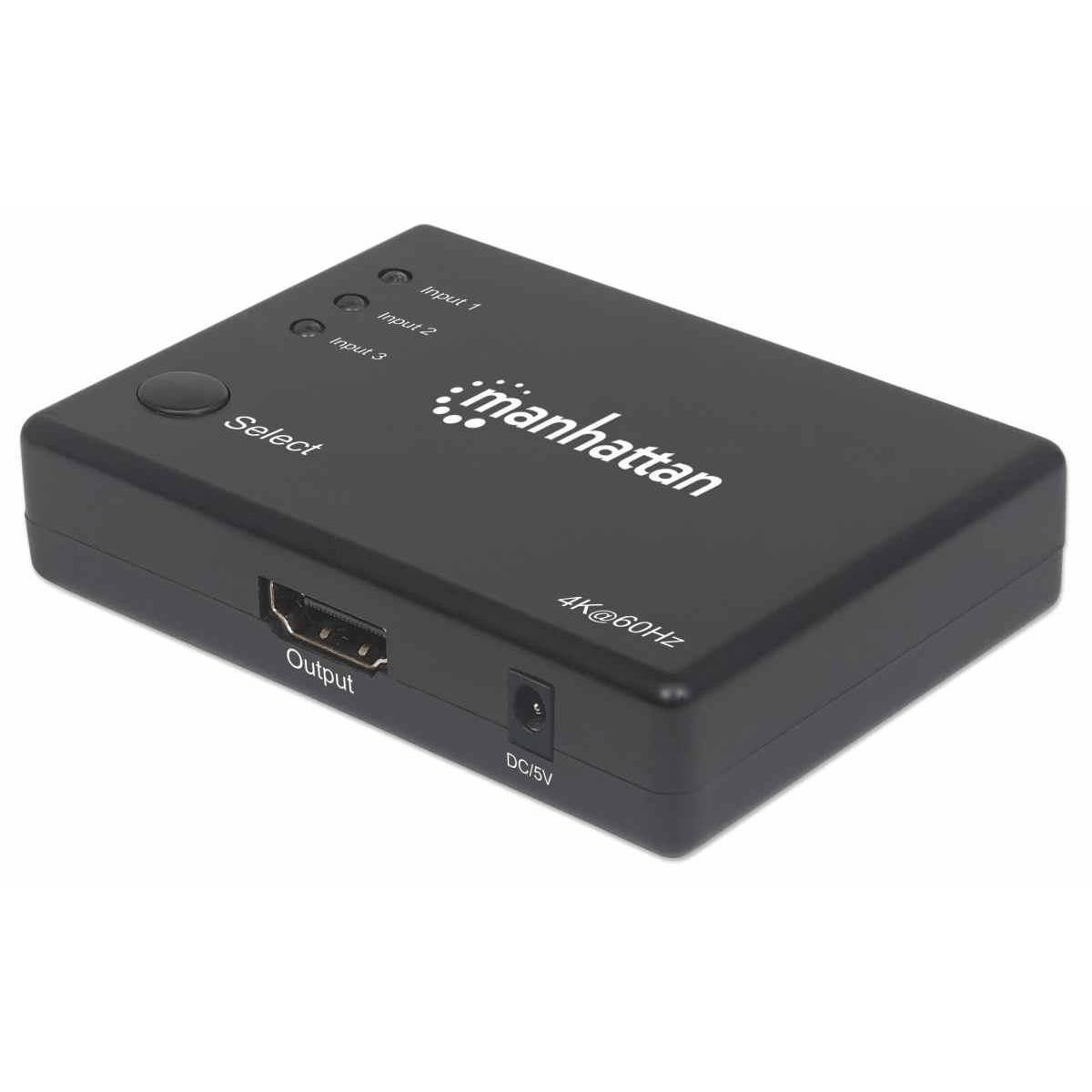 Manhattan 4K Compact 3-port HDMI Switch 207676