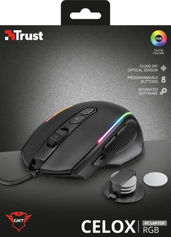 Trust GXT 165 Celox Mouse USB Type-A Optical 10000dpi Right-hand