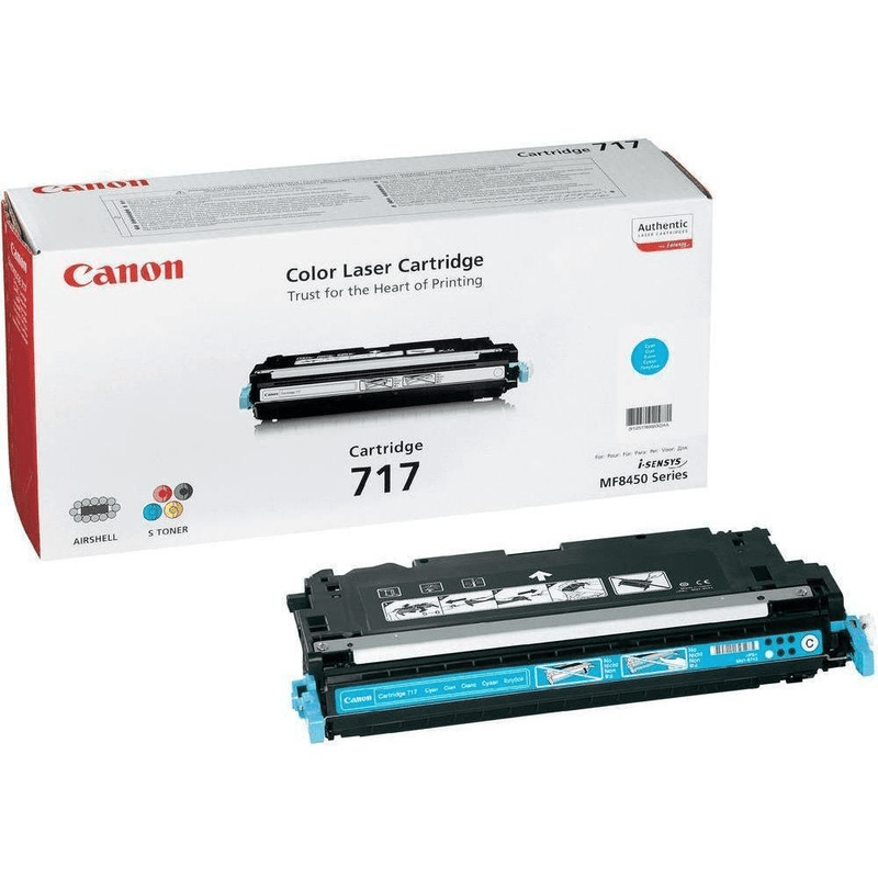 Canon 717 C Cyan Toner Cartridge 4,000 Pages Original 2577B002 Single-pack