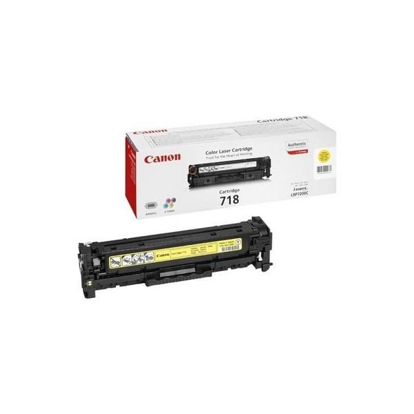 Canon CRG-718 Y Yellow Toner Cartridge 2,900 Pages Original 2659B002 Single-pack