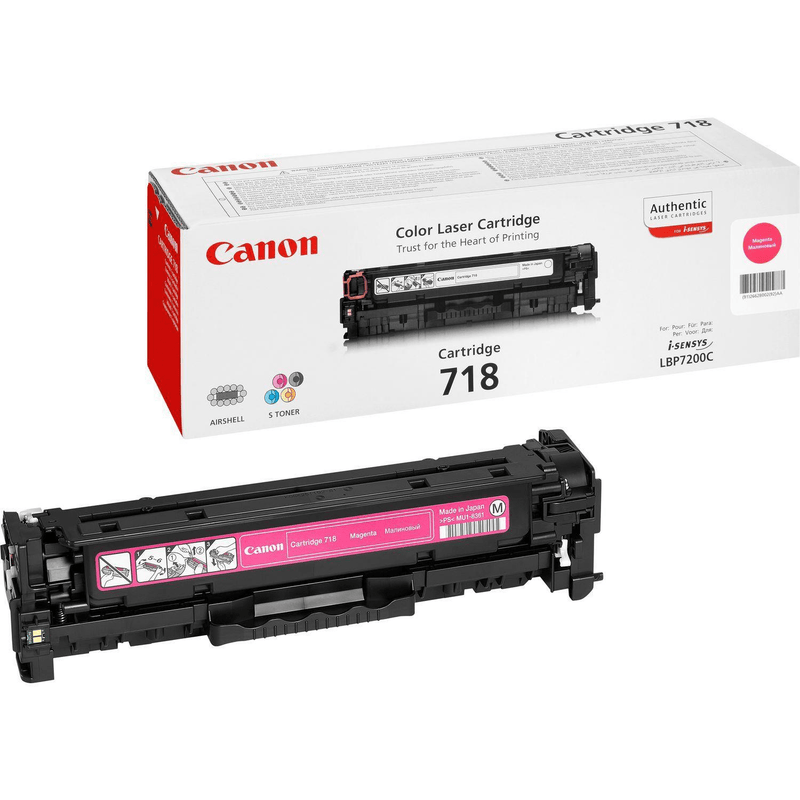 Canon CRG-718 M Magenta Toner Cartridge 2,900 Pages Original 2660B002 Single-pack