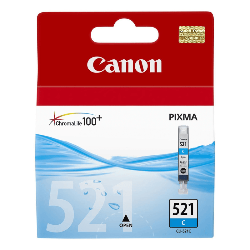 Canon CLI-521 Cyan Printer Ink Tank Cartridge Original 2934B005 Single-pack