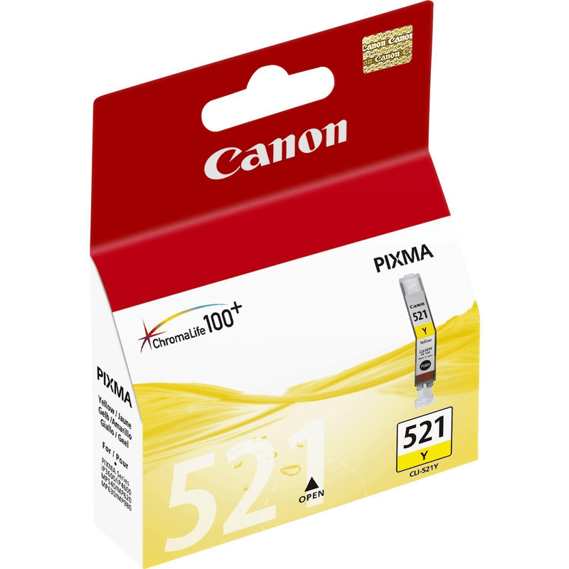 Canon CLI-521 Yellow Printer Ink Cartridge Original 2936B001 Single-pack