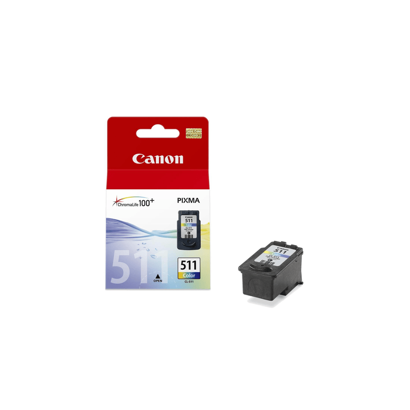 Canon CL-511 Cyan, Magenta, Yellow Printer Ink Cartridge Original 2972B010 Single-pack