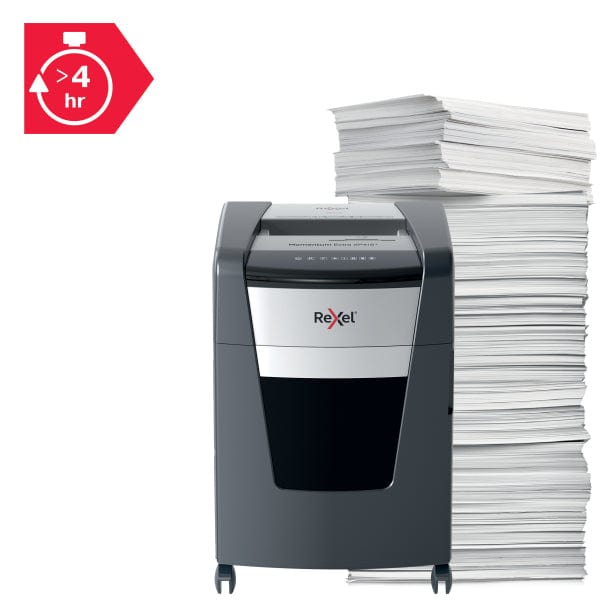 Rexel Momentum Extra XP418+ Jam Free Cross Cut Paper P4 Shredder 301062