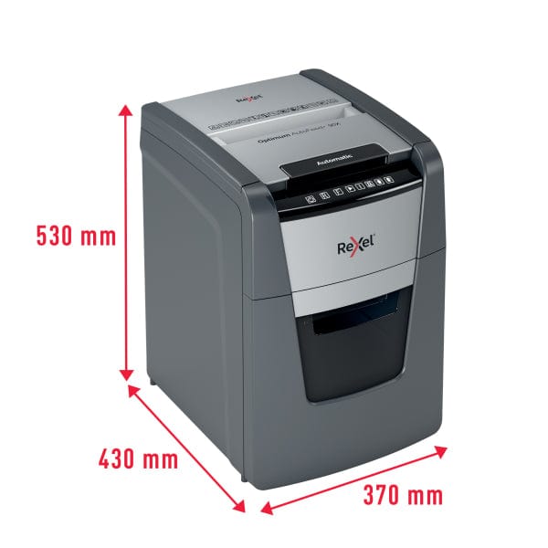 Rexel Optimum Auto Feed+ 90 Sheet Automatic Cross Cut P4 Paper Shredder