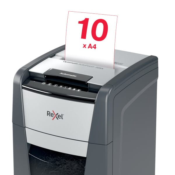 Rexel Optimum AutoFeed+ 225X Automatic Cross Cut P4 Paper Shredder