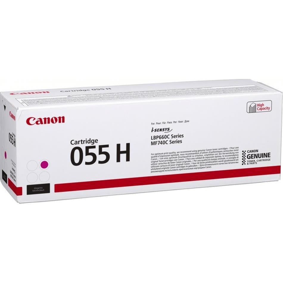 Canon 055H Magenta Toner Cartridge 5,900 Pages Original 3018C002 Single-pack