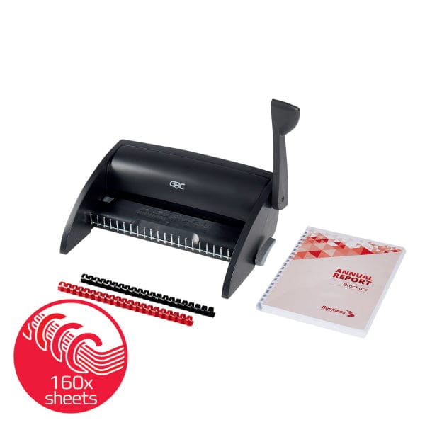 GBC CombBind C100 Binding Machine with 160-sheet Binding and 9-sheet Punch Capacity 320019