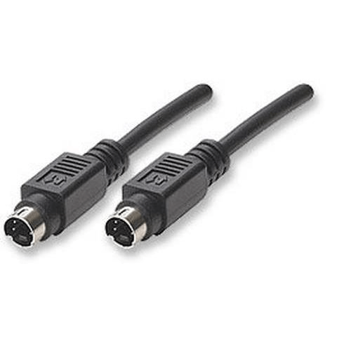 Manhattan S-Video 4 Pin 1.8m Cable Black 336529