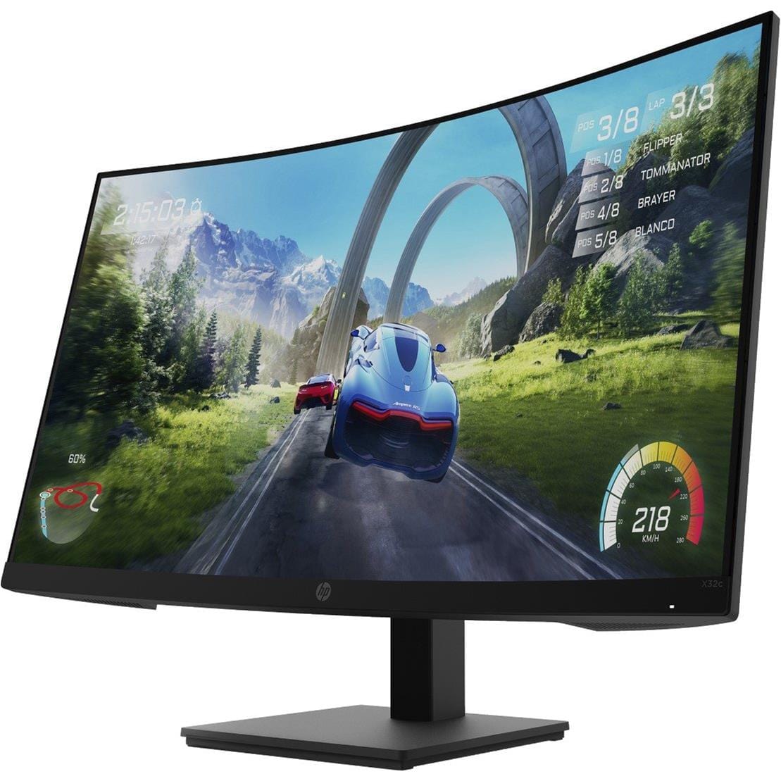 HP X32c 31.5-inch 1920 x 1080p FHD 16:9 165hz 1ms AMD FreeSync VA Curved Gaming Monitor 33K31AS