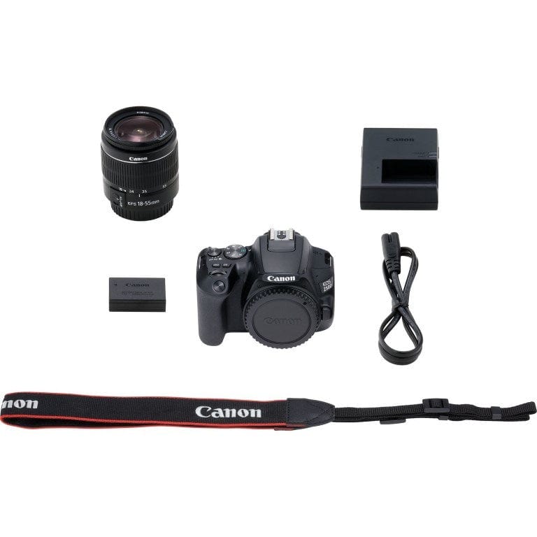 Canon EOS 250D + EF-S 18-55mm III + SB130 SLR Camera Kit 24.1 MP Black 3454C010