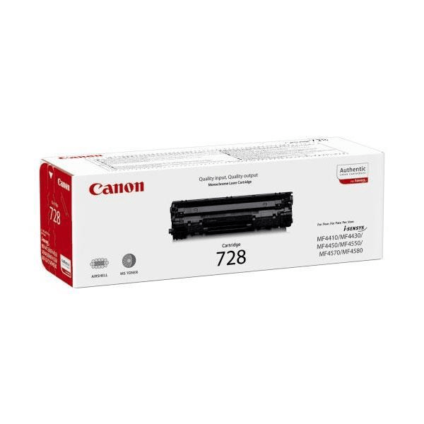 Canon CRG 728 Black Toner Cartridge 2,100 Pages Original 3500B002 Single-pack