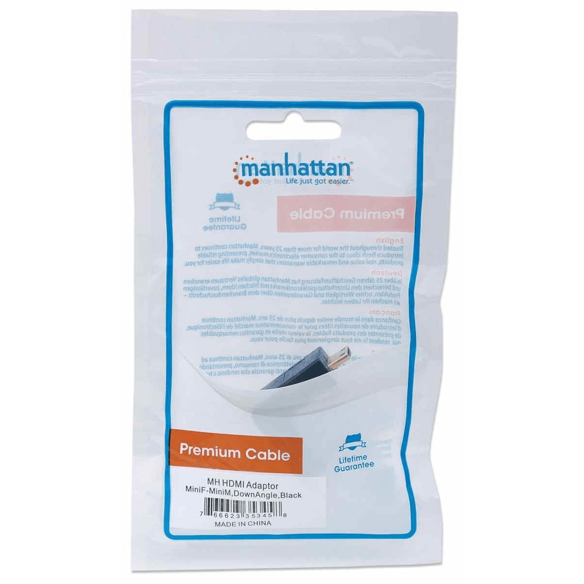 Manhattan HDMI Mini C Female to Mini C Male upward 90° Angle Adapter 353458