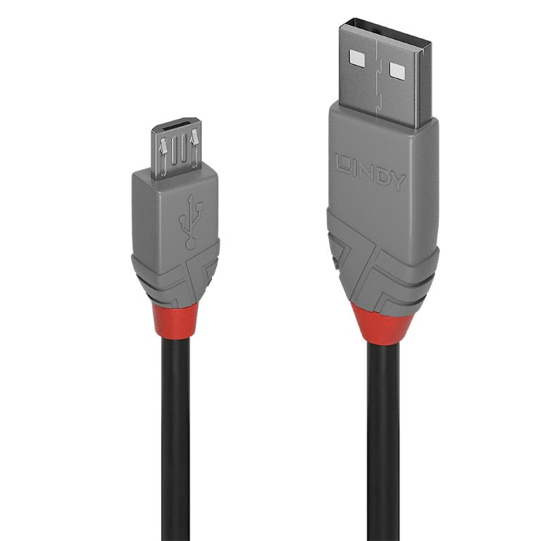Lindy 5m Anthra Line USB 2.0 Type A to Micro-B Cable 36735