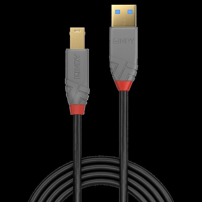 Lindy 3m Anthra Line 5Gbps USB 3.2 Type A to B Cable 36743