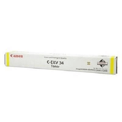Canon C-EXV 34 Y Yellow Toner Cartridge 19,000 Pages Original 3785B002 Single-pack