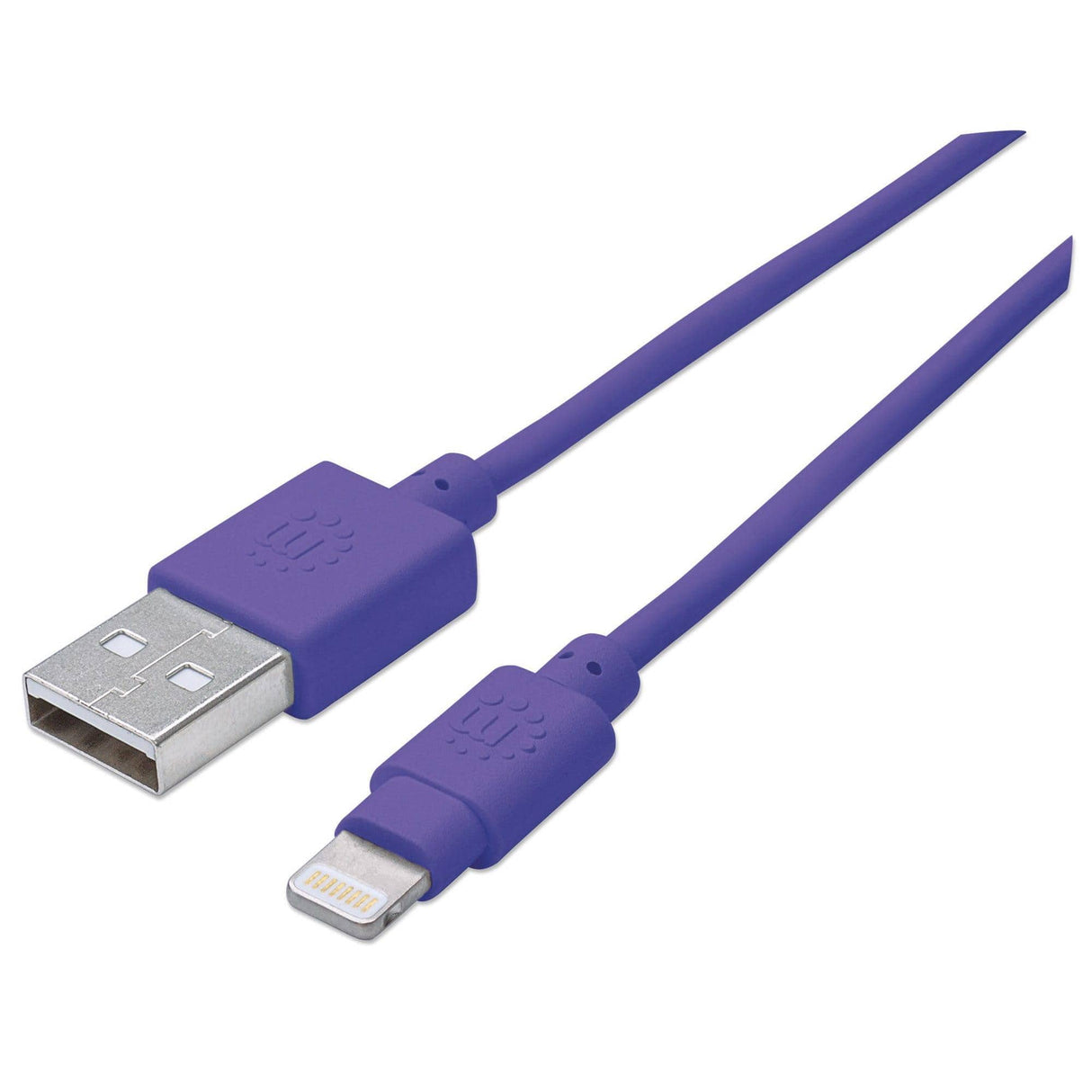 Manhattan 1m USB-A to Lightning Cable Male to Male Mfi Certified 480 Mbps USB 2.0 Purple 394239