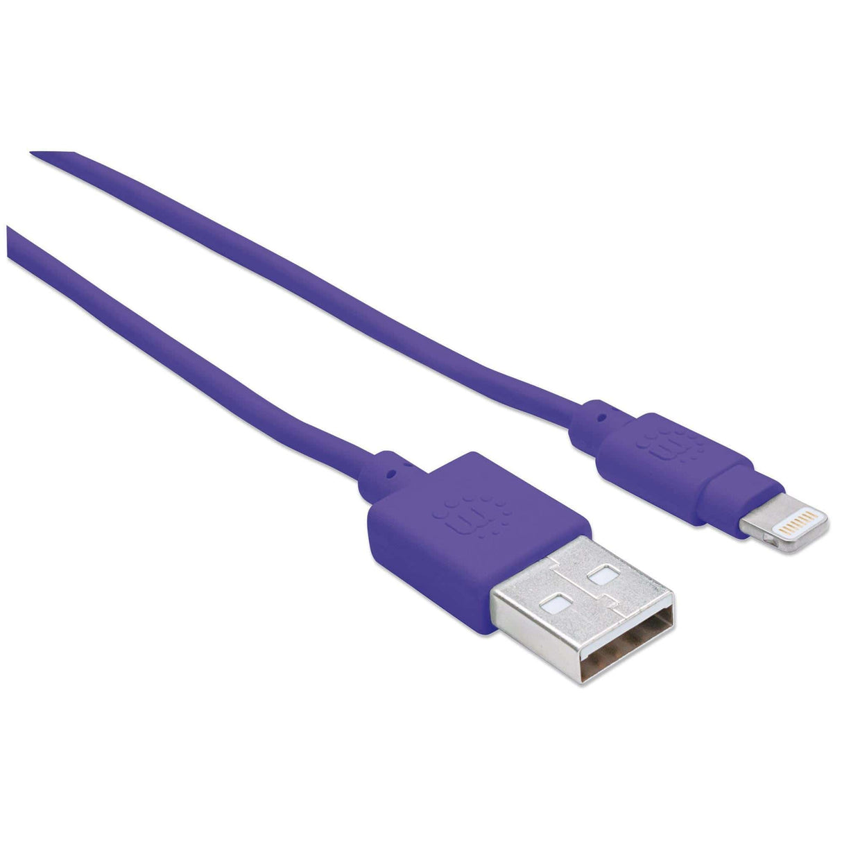 Manhattan 1m USB-A to Lightning Cable Male to Male Mfi Certified 480 Mbps USB 2.0 Purple 394239