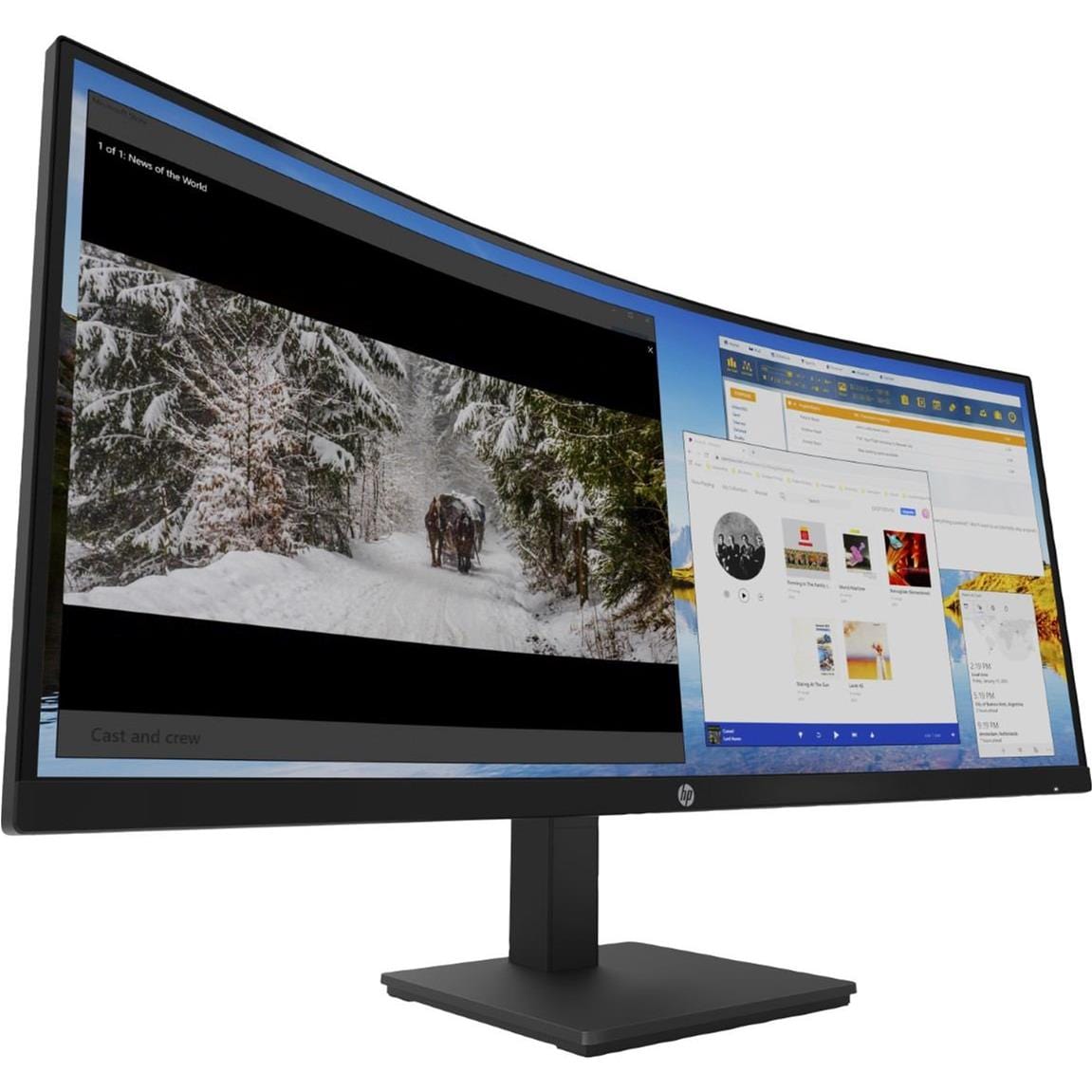 HP M34d 34-inch 3440 x 1440p WQHD 21:9 100hz 5ms VA Curved Monitor 3B1W4AS
