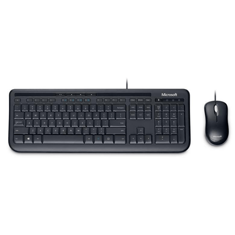 Microsoft Wired Desktop 600 Keyboard and Mouse Combo USB Black 3J2-00003