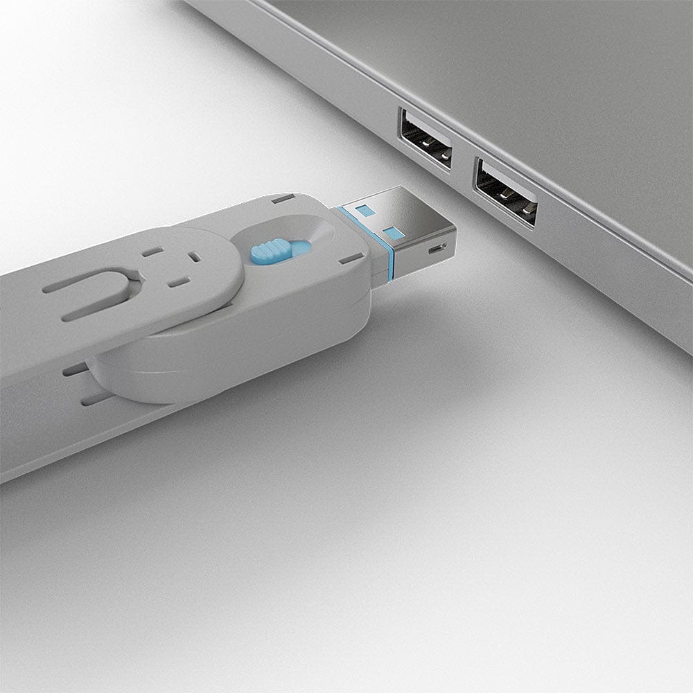 Lindy USB Type A Port Blocker Key - Pack of 4 Blockers, Blue
