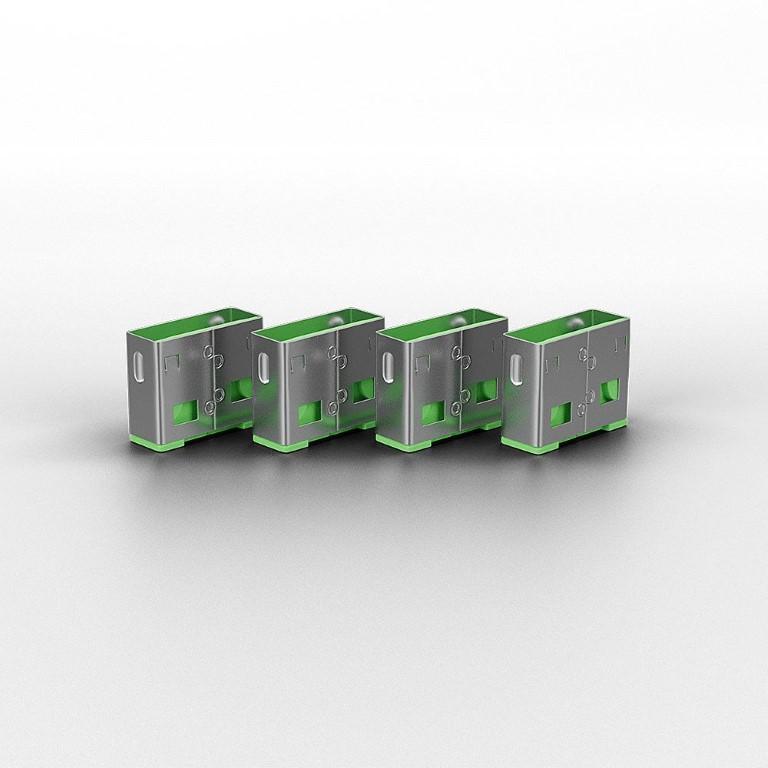 Lindy USB Port Blocker (without Key) - Green 10-pack 40461