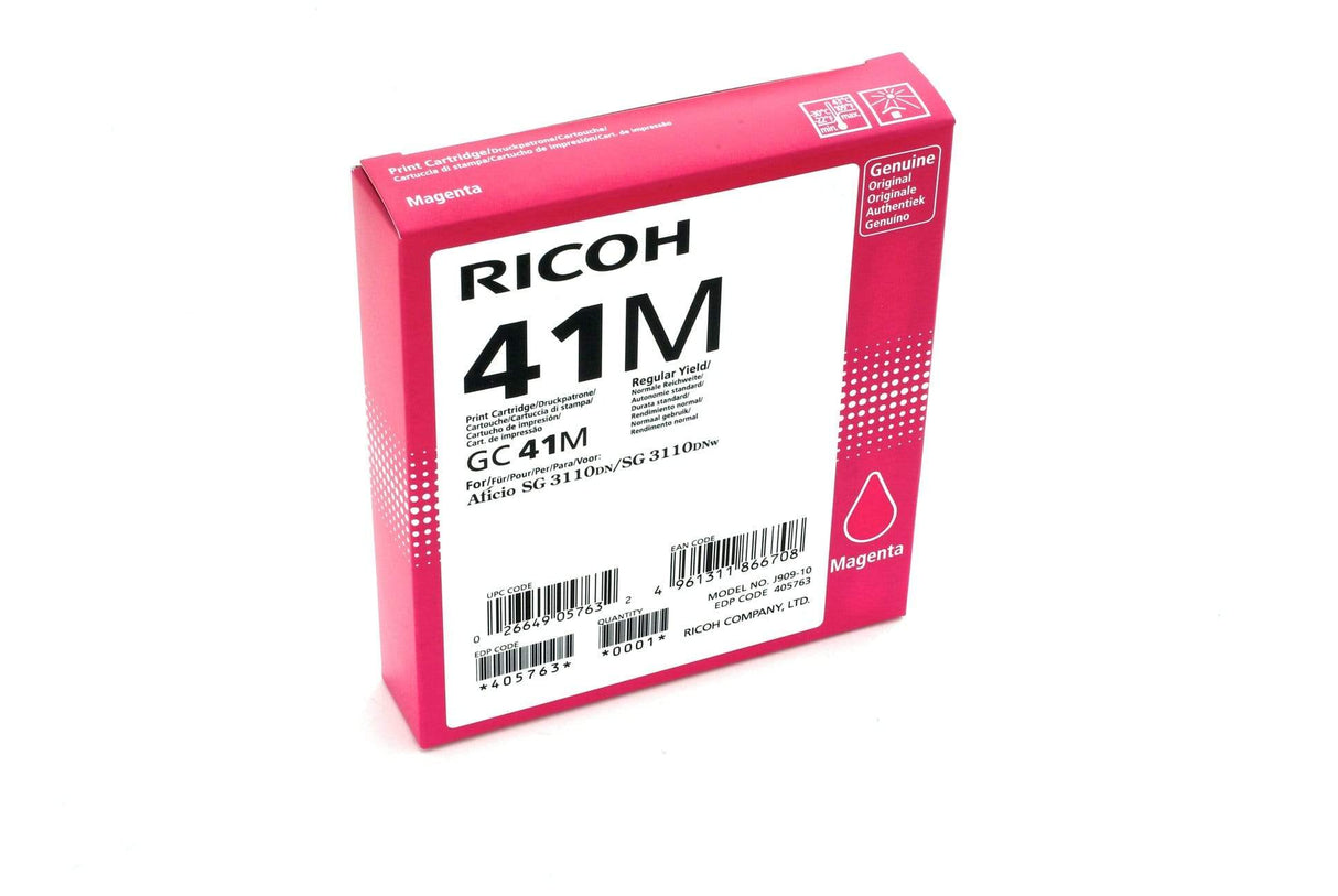 Ricoh 405763 Magenta Standard Yield Printer Ink Cartridge Original Single-pack