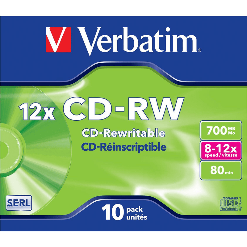 Verbatim CD-RW 12x 700 MB 10-pack