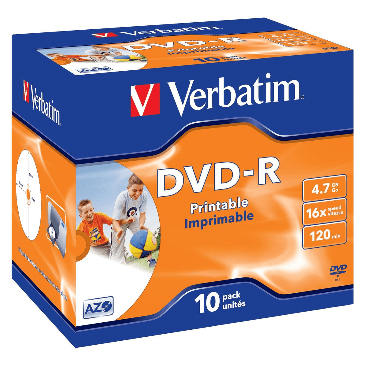 Verbatim 43521 Blank DVD 4.7GB DVD-R 10-pack – FirstShop