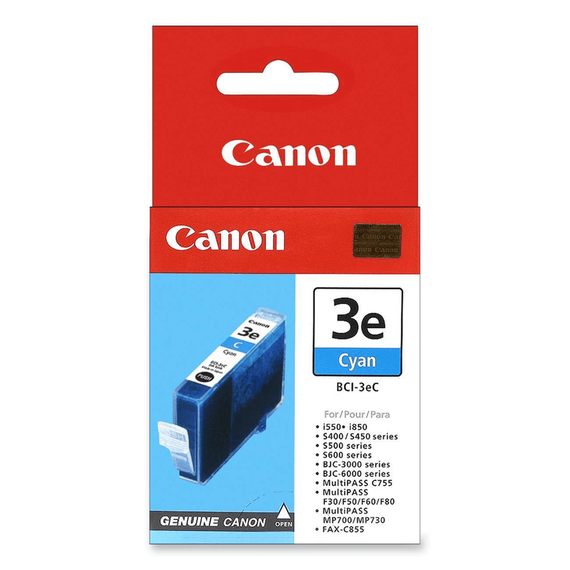 Canon BCI-3EC Cyan Printer Ink Cartridge Original 4480A002 Single-pack