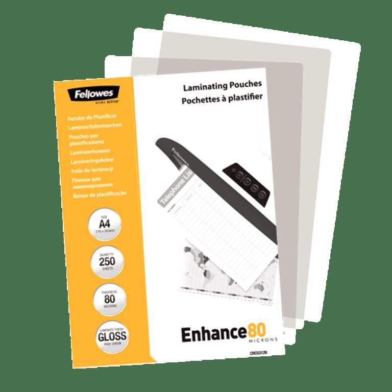 Fellowes A4 Glossy 80 Micron Laminating Pouch Value-pack 5312903